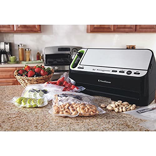 Foodsaver V4400 2-In-1 Vacuum Sealer Machine With Automatic Vacuum Sealer Bag Detection And Starter Kit, Safety Certified, Black And Silver #TOP5