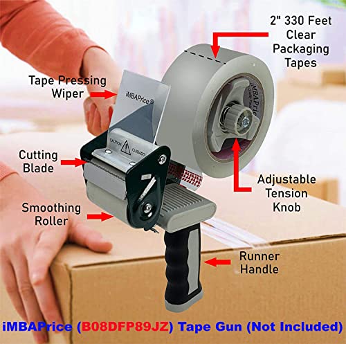 Imbaprice Sealing Tape - 1 Box Of Premium (36 Roll Of 110 Yards) 36X330 Feet Long 2" Wide Ultra Clear Shipping Packaging Tape #TOP6
