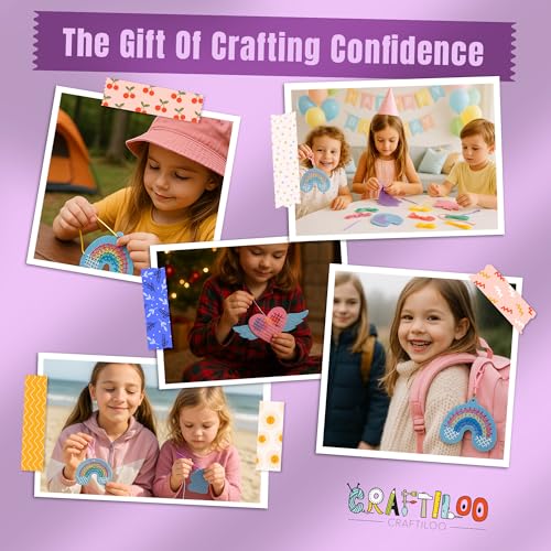 Image of Unicorn Cross Stitch Kit for Kids Ages 6-12 - 4 Felt Beginner Projects