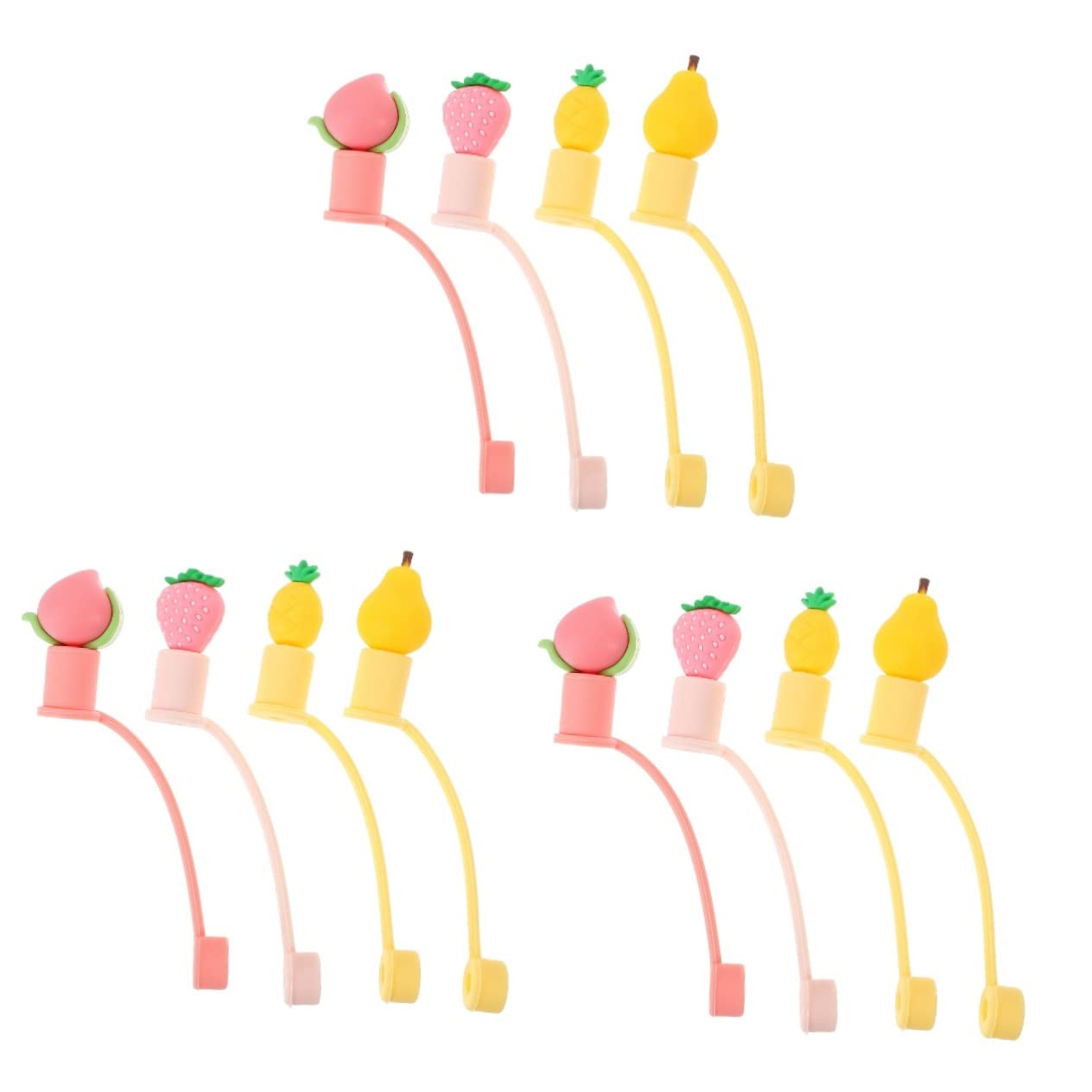 Couvercles de paille fruits cartoon pour paille accessoires Hawaii