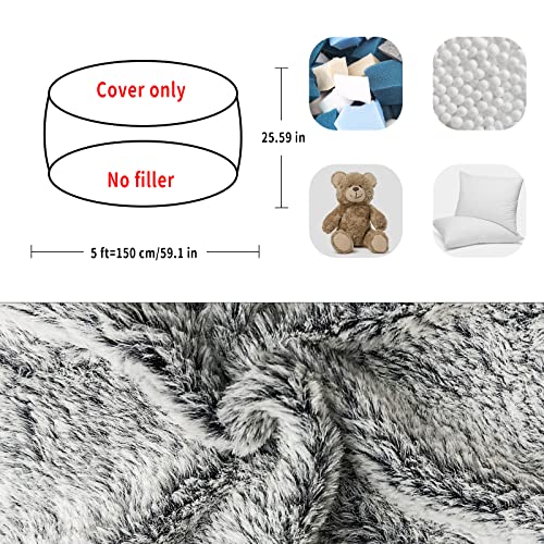 Yudoutech YD-150 Bean Bag Chair Cover(Cover Only,No Filler),Big Round Soft Fluffy Pv Velvet Washable Lazy Sofa Bed Cover thumb #1