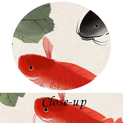 Kreative Arts Happy Fish 3 Piece Giclee Canvas Prints Wall Art Animals Pictures Traditional Chinese Paintings For Bedroom Kitchen Bathroom Home Decorations Ready To Hang (12X12Inchx3Pcs) #TOP4