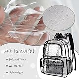 TINYAT Clear Backpack for Stadium Approved 12x6x12 School Transparent Backpacks for Women Men Large See Through Bag PVC Clear Stadium bag - Image 6