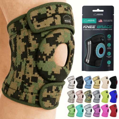 Modvel ELITE Knee Brace for Men &amp; Women – Patella Gel Pads &amp; Side Stabilizers for ACL, Meniscus Tear, Arthritis &amp; Injury Recovery – Maximum Support for Running, Sports &amp; Joint Pain Relief