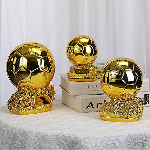 Troféu de bola de ouro de resina Troféu de réplica bola campeão Troféu futebol banhado a ouro Troféu