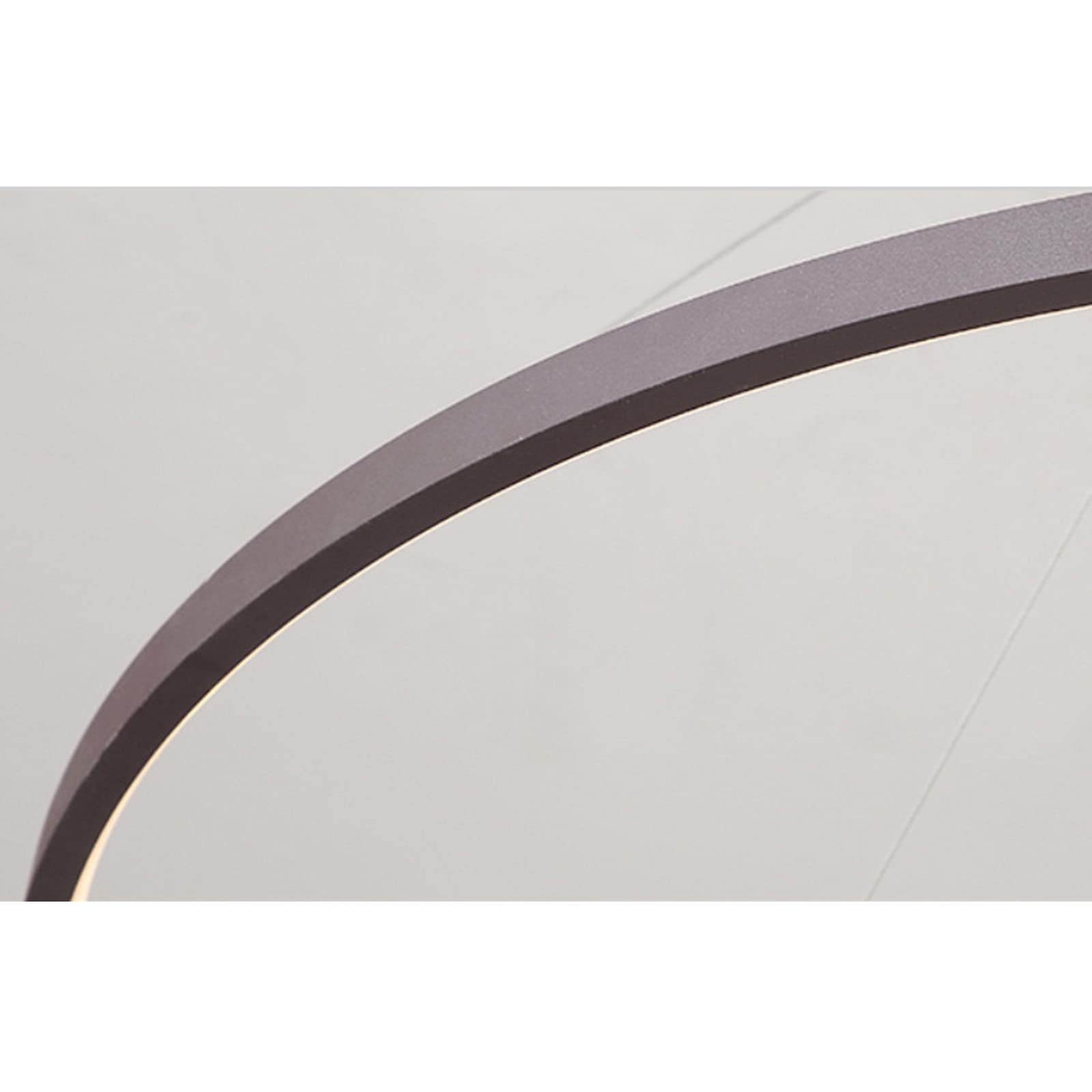 Lámpara LED moderna colgante de techo anillo aluminio 60 cm café 34 W, regulable 3000 K-6000 K 10-15 m² Iluminación interior diseño elegante ajustable 1,5 m, lámpara de techo