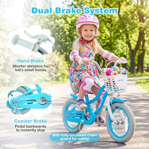 Image of BABY JOY Kids Bike, 12 14 16 18 20 Inch Boys Girls Bike w /Removable Basket