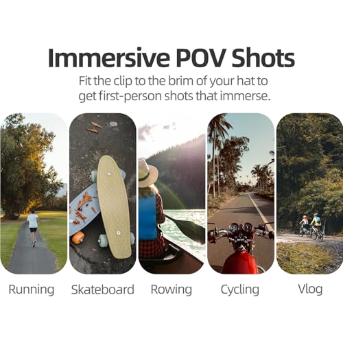 Image of Baseball Hat Clip for Insta360 Go 3s, Vertical & Horizontal Adjustable Baseball Cap Mount Bracket for Insta 360 Go 3s Accessories