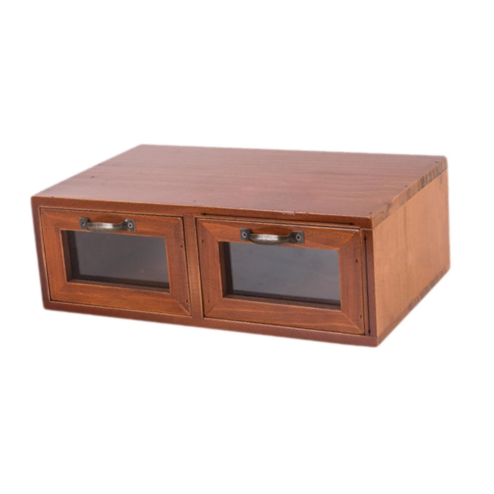 TWISAXC Desk Organizer Box Wooden Jewelry Box Vintage Entrance Living Room Bedroom Neat And Tidy Storage Solution Sundries Study