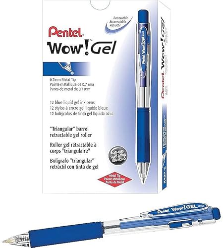 Miniatura 10 de Pentel WOW! - Bolígrafo retráctil de gel de 0.028 in, tinta negra, caja de 12 unidades (K437-A) (paquete de 2)