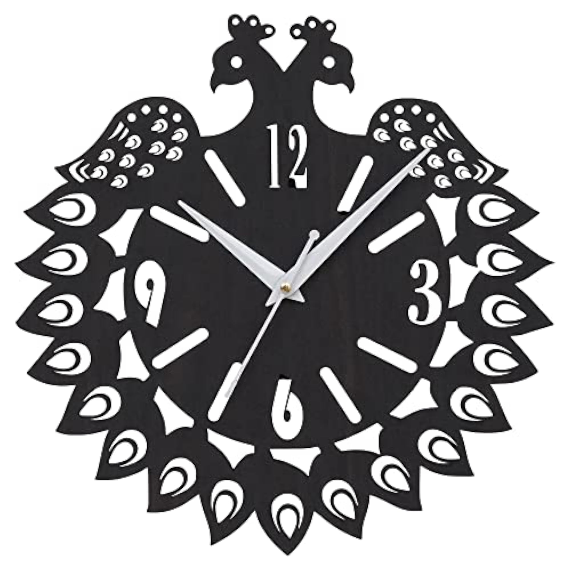 Premium Peacock Designer Wooden Wall Clock
