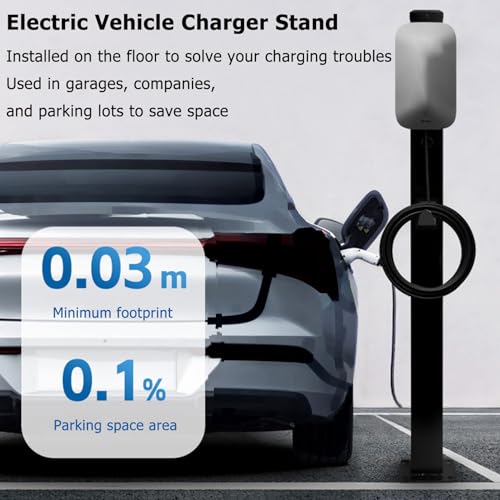 Socle de recharge pour véhicule électrique support câble extérieur fixe - 6