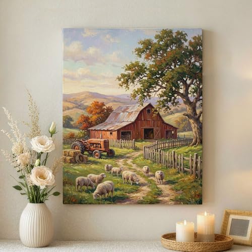 Toile murale rustique brisez la monotonie de vos murs avec ce paysage