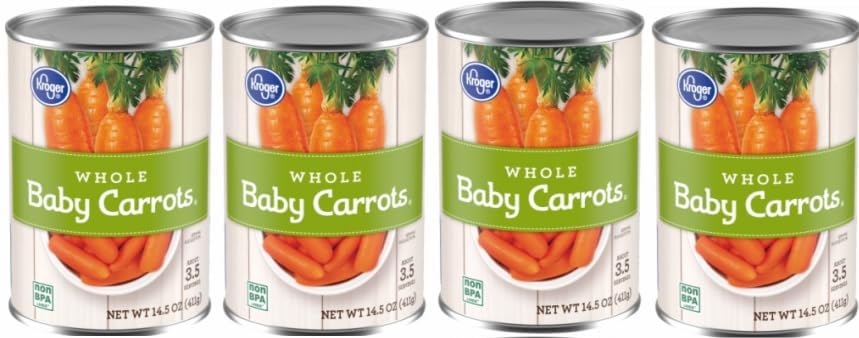 Whole Baby Carrots (Pack Of 4 Cans)14.5 oz