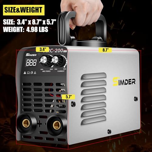 Image of SSimder Mini Stick Welder with 10lbs 1 /8 inch E7018 Welding Rods 110V 220V Dual Voltage 4.98LB Portable Welding Machine IGBT Inverter ARC Welder for Workshop Outdoor DIY Projects