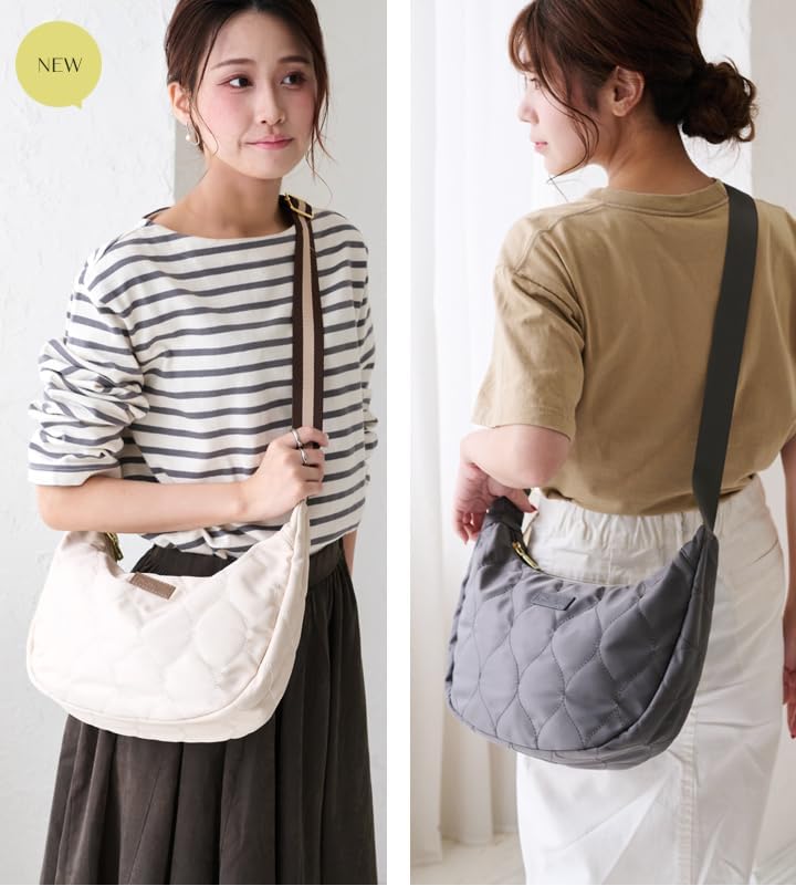 [リズデイズ] ショルダーバッグ レディース ナイロン 斜め掛け 大人 軽量 舟形 撥水