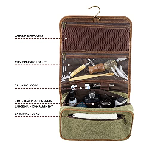 Moonster Hanging Toiletry Bag For Men & Women, Leather Toiletry Bag For Men, Mens Toiletry Bags For Traveling, Hanging Travel Toiletry Bag, Mens Travel Bag Toiletry, Dopp Kit Shower Bags For Men #TOP2