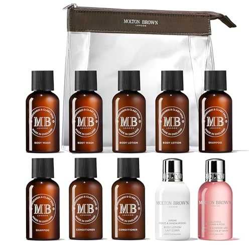 Image of Molton Brown Carry On Set, Body & Hair Care Set & Mini Travel Bag, 10 x 50 ml