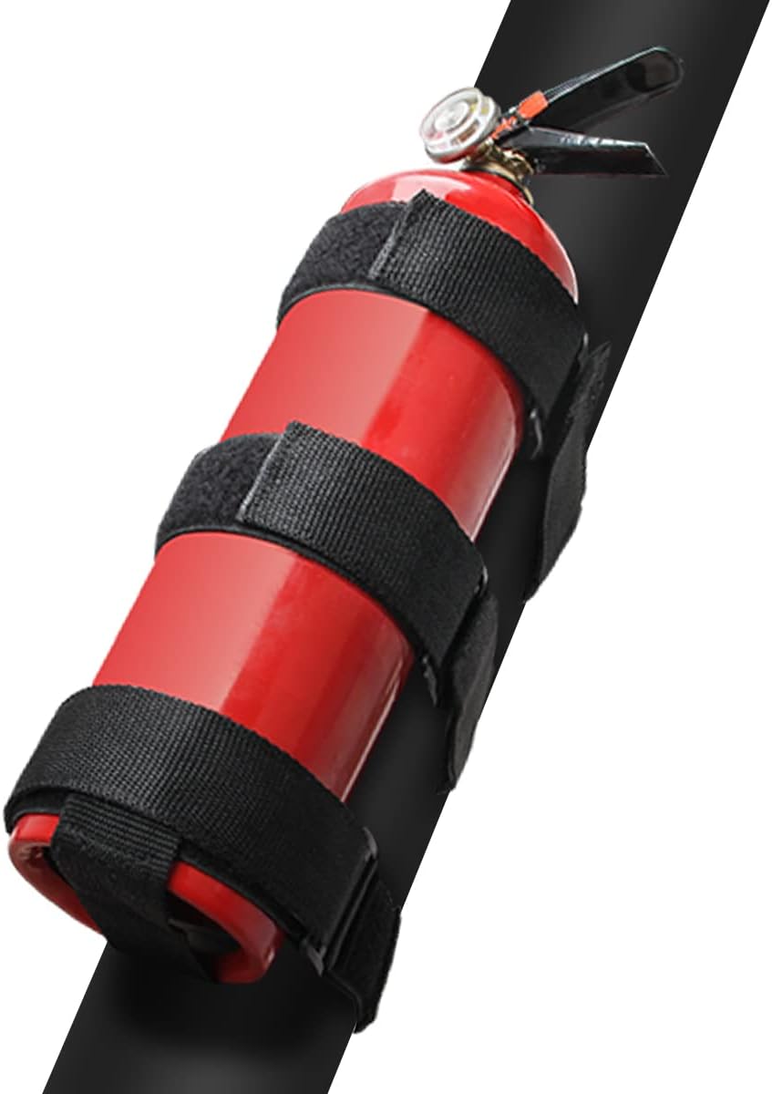 Luxiv Fire Extinguisher Mount Holder for Jeep, 3rd Party Accessory for Jeep Wrangler Fire Extinguisher Holder Roll Bar Strap for Jeep Wrangler CJ, YJ, TJ, LJ, JK, JKU, JL, JLU
