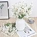 15 Bundles Artificial Flowers White Artificial Daisy Flowers UV Resistant Outdoor Fake Wildflowers with Stems Faux Greenery Shrubs Plants Arrangements for Wedding Decoration Home Garden Decoration