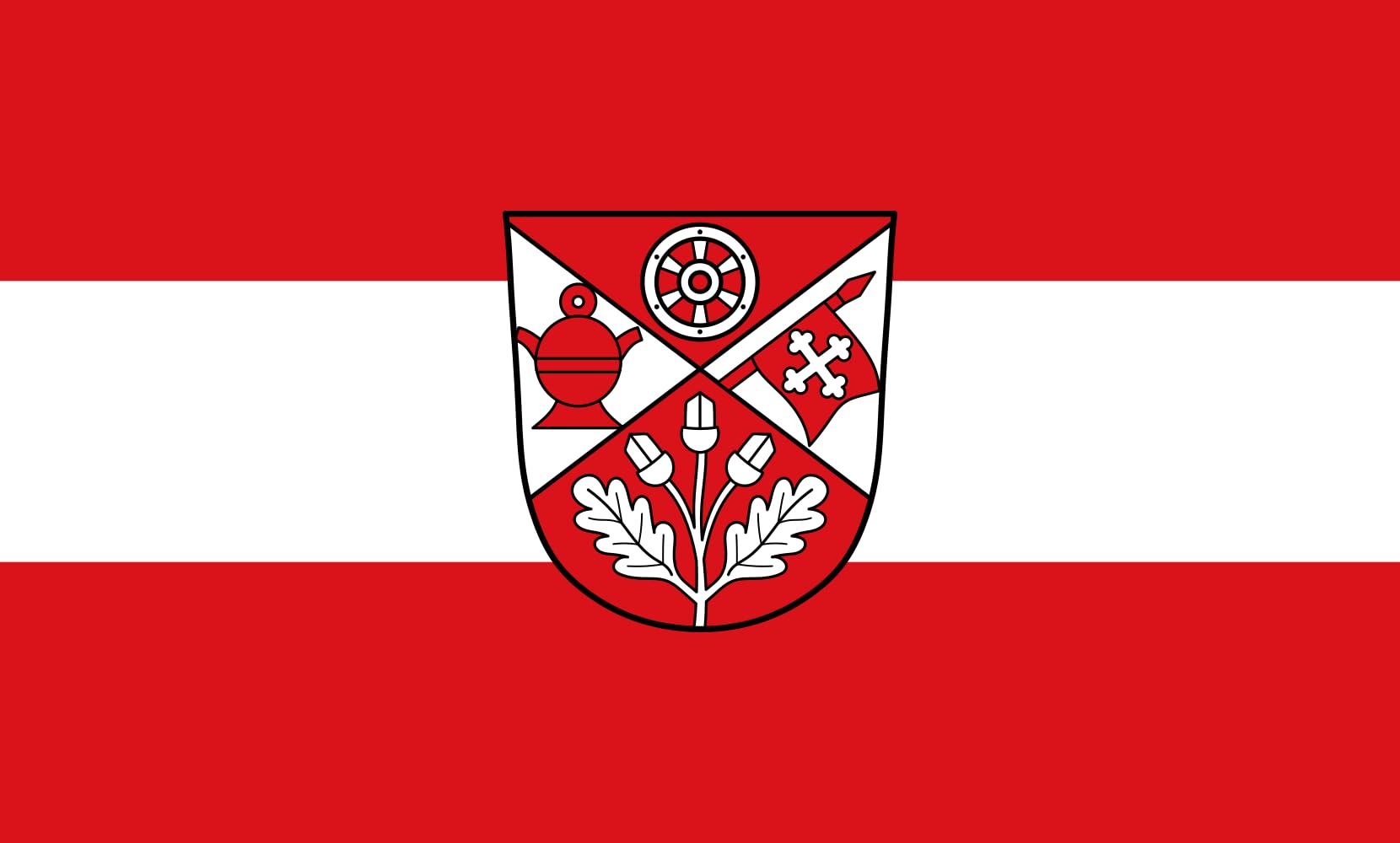 Drapeau Eichenbühl 1.35m² anti-déchirure pour grand mât extérieur