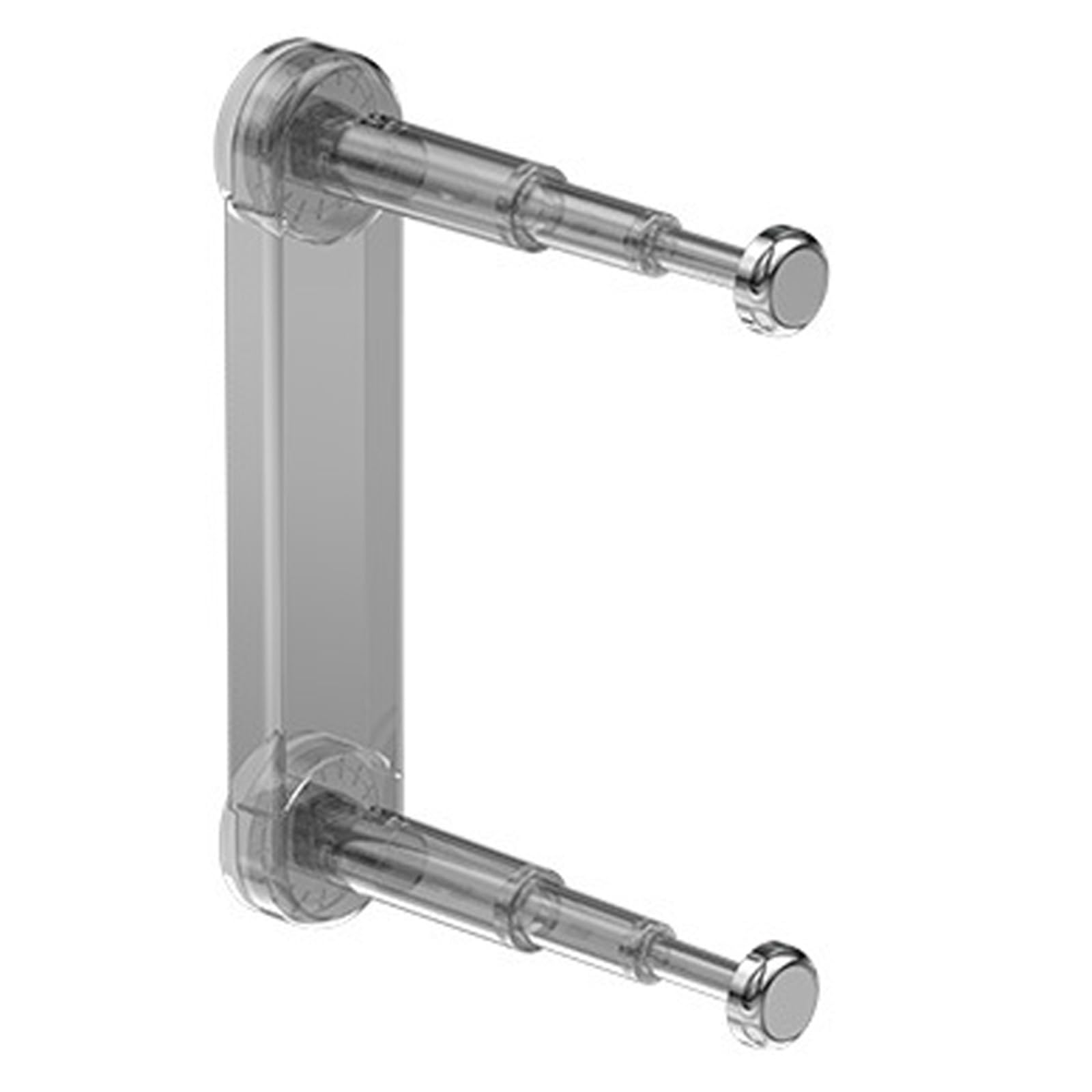 ZHIZHOUNEY Multipurpose Space Saving Suction Cup Clothes Rack with Double Hook Enhances Storage Capacity Without Wall Damage