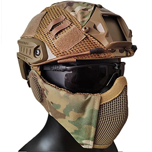 Casque airsoft avec écouteurs insonorisés et visière anti-impact