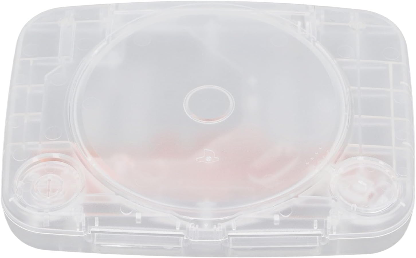 goodstumbler Translucent Retro Console Replacement Shell for PS1, Compatible with SCPH 001, 101, 102, 103 All Versions (Transparent White)