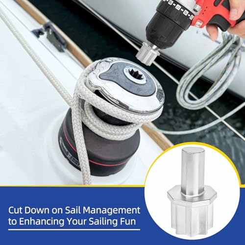 Lwlaboc 2 Pcs Boat Winch Drill Bit Adapter 7431 Portable Drill Winch Sailboat Accessories Sailing Gear by Lwlaboc - Image 6