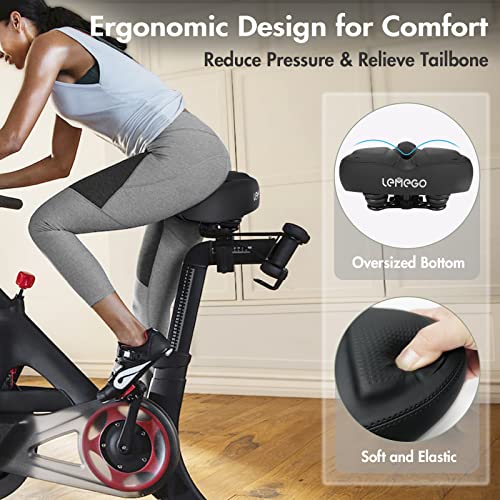Oversized Bike Seat For Peloton Bike & Bike+, Extra Comfort Bike Seat Cushion Compatible With Mountain Road Bike, Exercise Bike, Electric Bike, Wide Bike Saddle Bicycle Seat Replacement For Women Men #TOP1
