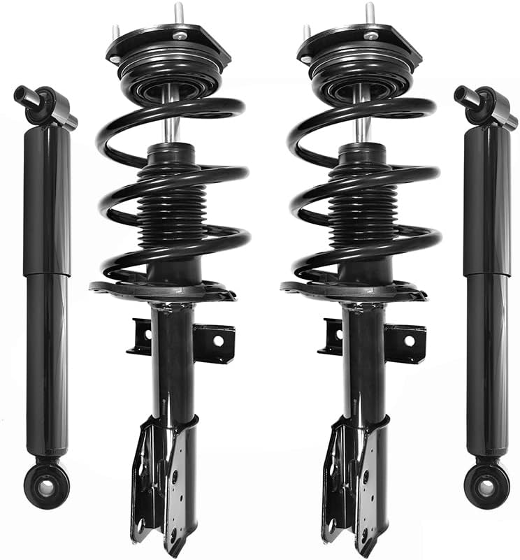 Complete Struts Front Complete Strut Assemblies with Coil Springs and Rear Shock Absorbers — Set of 4 for 2009–2012 Chevrolet Traverse