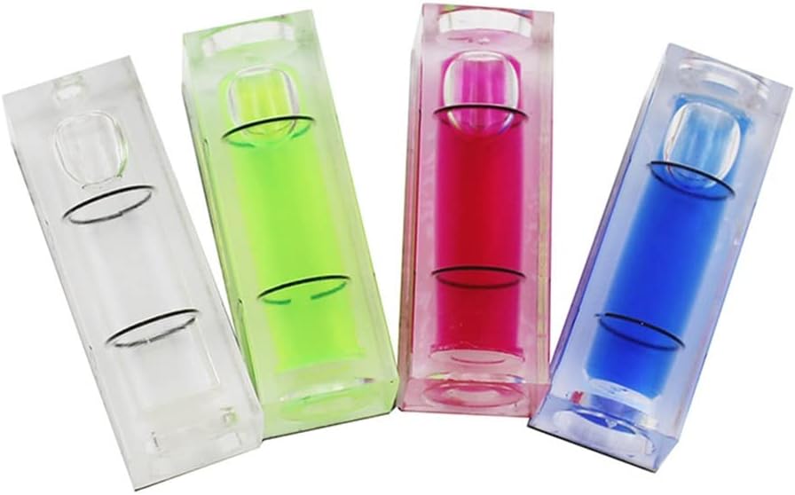 10 * 10 * 29mm Magnetic Square Spirit Level Bubble 4 Color Degree Mark Surface Measuring Tool (Color : As Shown, Size : One Size) (As Shown One Size)