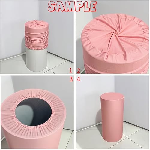 Miniatura 4 de Fundas de mesa cilíndricas con esmalte de dona blanca para dulces helados, dulces, fiestas, cubierta de pedestal, baby shower, niñas, decoración de