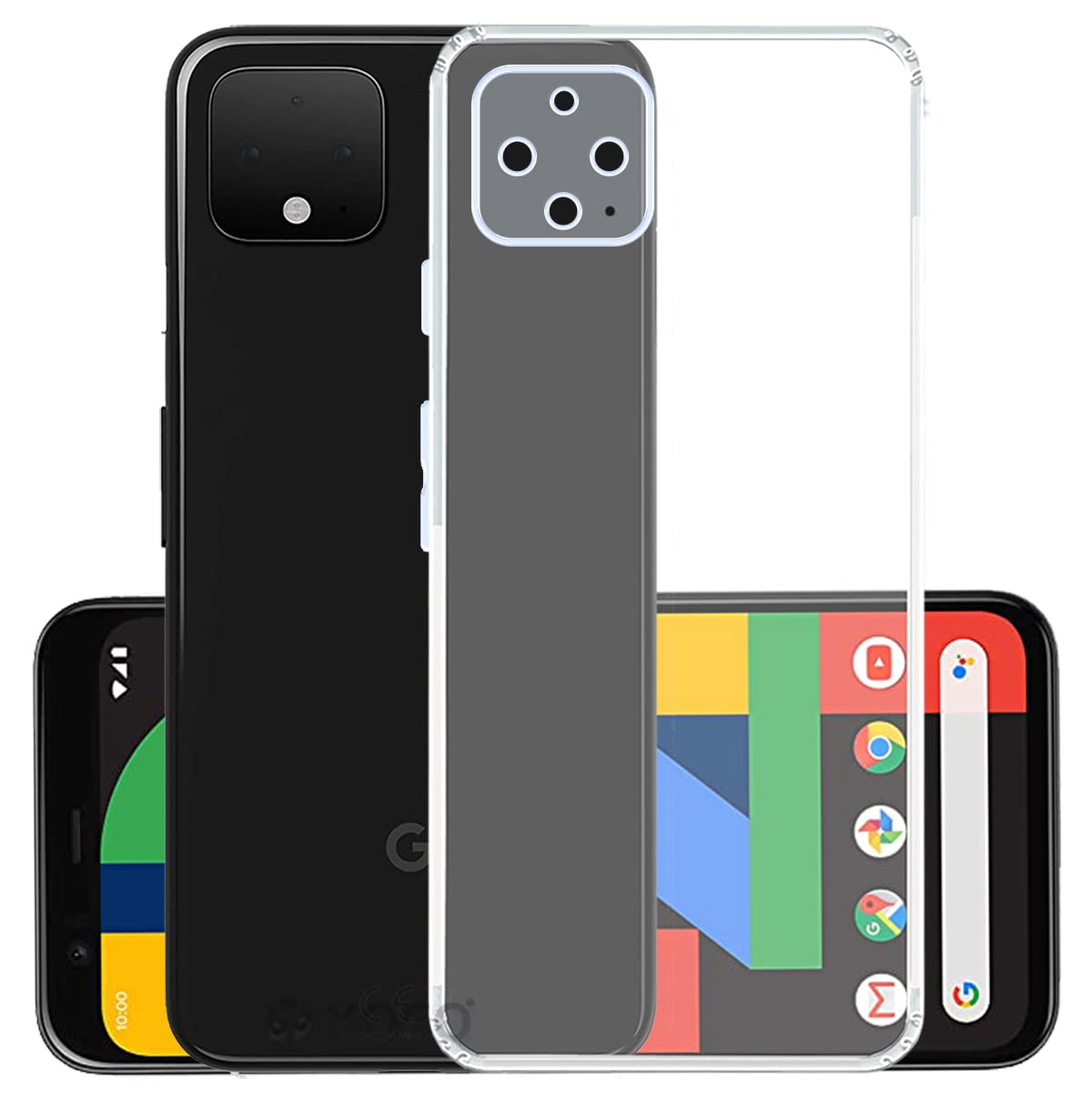 YOFO Premuim Back Cover for Google Pixel 4 (Flexible|Silicone|Transparent|Dust Plug|Camera Protection) (B0BTB4KMFF) Amazon Price History, Amazon Price Tracker