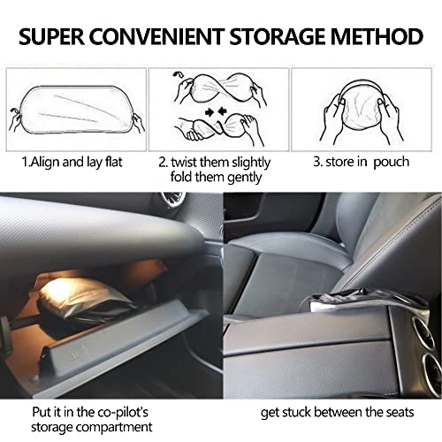 American Flag Foldable Windshield Sun Shade,240T Thickened Material,Full Windshield Cover With V-Opening For Uv Blocks&Keeps Vehicle Cool Fit Most Car Truck Suv (Xl(35.54 * 64.96Inch)) #TOP6