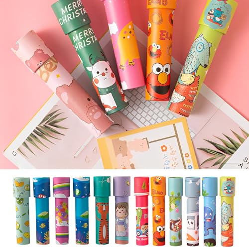 6 PCS Klassisches Kaleidoskope, Vintage Retro-Kaleidoskope Lernspielzeug, Mini Kaleidoskop Kinder, Kaleidoskop Bastelset, Kaleidoscope Kinder Party Set Prisma Teleskop Puzzle(Zufällige Farbe)