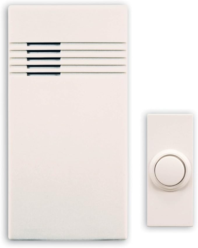Heath Zenith SL775003 Wireless Battery Operated Door Chime Kit, White Doorbell Kits