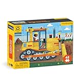 Mudpuppy Bulldozer – Mini Puzzle Featuring Colorful Construction Site Scene Perfect Travel Activity for Children Ages 4 and Up