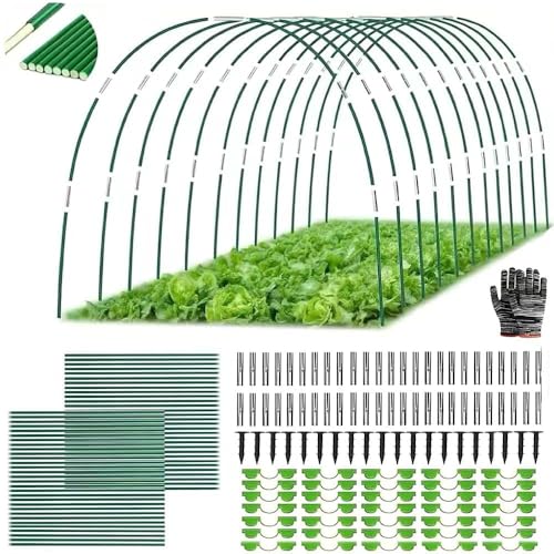 TUIBEIDAMAI Lot de 70 Arceau pour Serre Tunnel,Cerceau pour Serre de Jardin,Arceau de Jardin,Kit De Maison De Cerceau De Jardin,Arceau pour Tunnel Serre de Jardin,Garden Arceaux pour Serre Tunnel