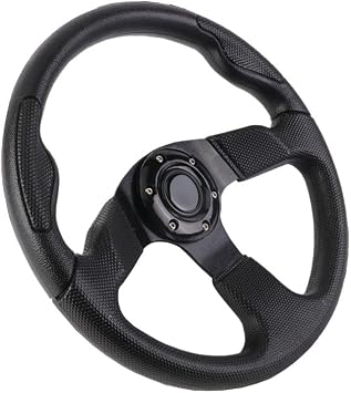 13.7" Golf Cart Steering Wheel for EZGO RXV TXT, Club Car DS, Club Car Precedent and Yamaha Universal Black EZGO Steering Wheel