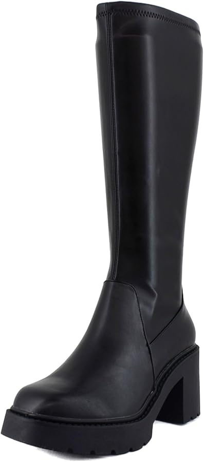 Amazon.com | Madden Girl Women's Paxx Boot, Black Paris, 7 | Knee-High