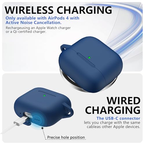 Image of Ljusmicker for AirPods 4 Case 2024 with Magnetic Lock,Blue