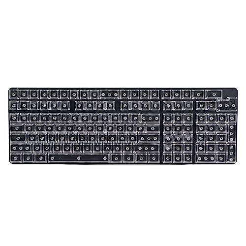 透明キーキャップ 透明なキーキャップ 132キー 耐摩耗性 人間工学に基づいたデザイン CBSA 高さ 87 キー キーボード用メカニカル キーボード (白黒文字) 透明キーキャップ 透明なキーキャップ 132キー 耐摩耗性 人間工学に基づいたデザイン CBSA 高さ 87 キー キーボード用メカニカル キーボード (白黒文字)