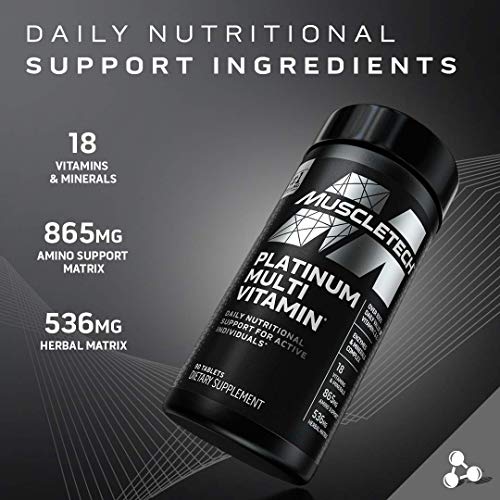 image for Multivitamin for Men | MuscleTech Platinum Multivitamin | Vitamin C fo
