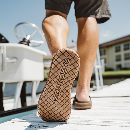 Image of Grundens Men's FishFinder Sandals | Quick-Drying, Comfortable, and Versatile Mens Flip Flops with Enhanced Traction & Full Arch Support for Fishing and Outdoor Wear