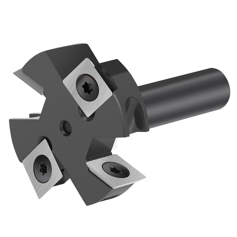 Frez czołowy 12 mm, trzonek 45 mm, 4 zęby, frez do strugania płaskiego frez do drewna z płytkami obrotowymi VHM, RPM16000