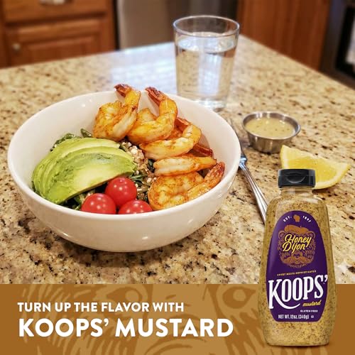 Image of Koops' Honey Dijon Mustard - Gourmet Mustard, Gluten-Free, Kosher, Made in USA, From Quality Mustard Seeds, Honey Mustard Sauce - 12 Oz, Pack of 2