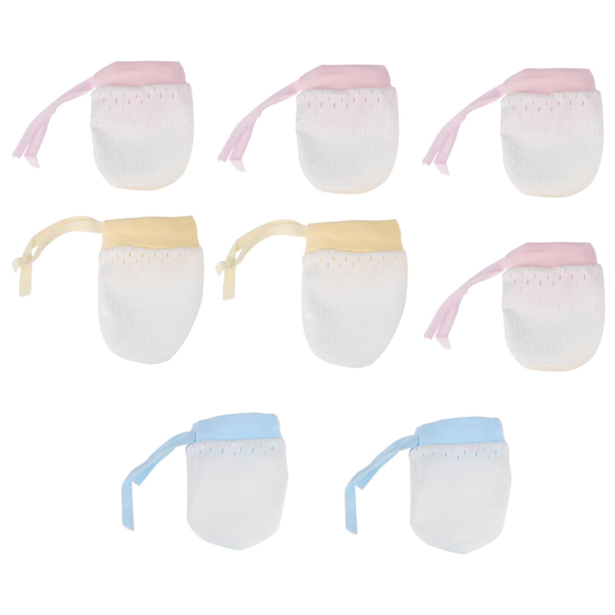 Healeved 4Pairs Scratching Gloves for Newborns Skin Friendly Ice Silk Mittens Summer Protection for Delicate Skin