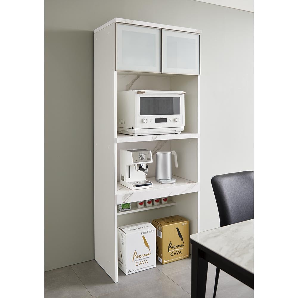 Nocas ノクアス ガラス扉のモダンなボード 食器棚 幅60cm ブラック Nocas/ノクアス ガラス扉のモダンなボード 食器棚 幅60cm 通販 - ディノス