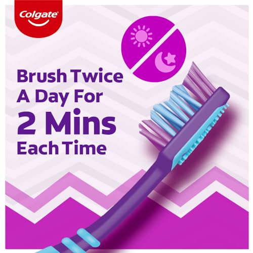 Colgate ZigZag Manual Toothbrush for adults, Pack of 6 Medium Multicolour Soft Tooth brush, Antibacterial with Compact Brush Head for Deep & Complete Cleansing Colgate ZigZag Manual Toothbrush for adults, Pack of 6 Medium Multicolour Soft Tooth brush, Antibacterial with Compact Brush Head for Deep & Complete Cleansing